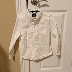 OshKosh B'gosh Classic White Button Down Shirt. NWT. Size 5T. Boys.